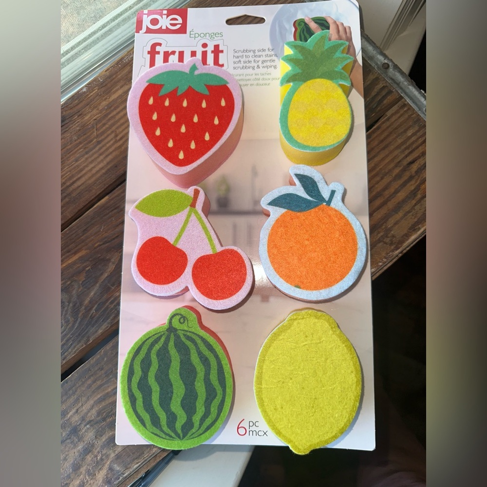 Joie Fruit Sponges New ~ Strawberry/Pineapple/cherries/Oranges/watermelon/Lemon - Picture 3 of 4